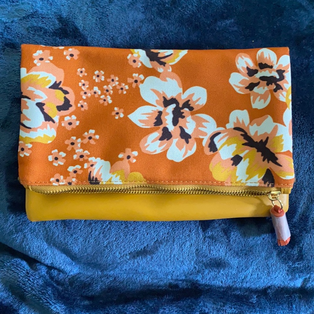 Rachel Pally flower clutch with tassel